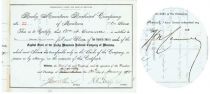 Rocky Mountain RR Co. Of Montana Issued To And Signed By William N. Cromwell And Signed By HC Payne As President